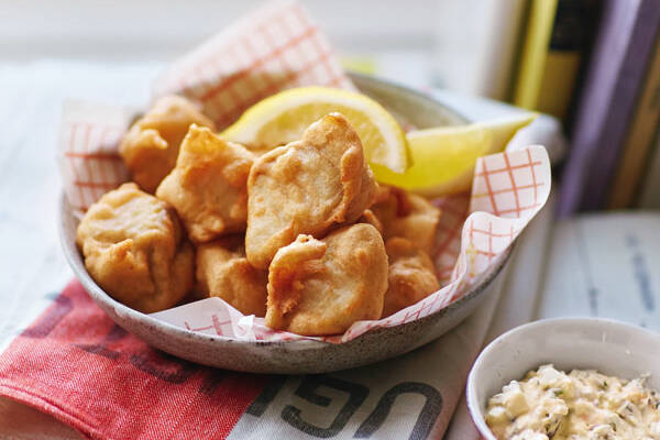Fish Nuggets mit Kräutercreme