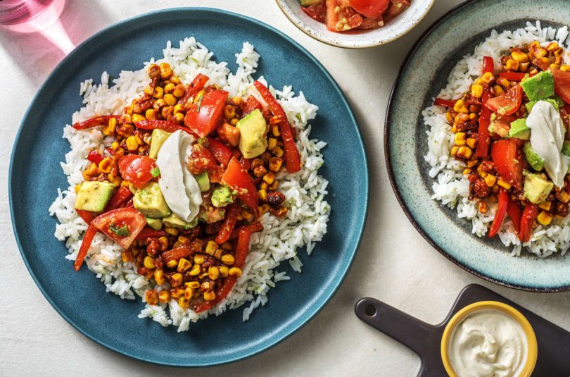 Burrito-Bowl mit Chorizo