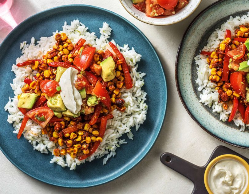 Burrito-Bowl mit Chorizo