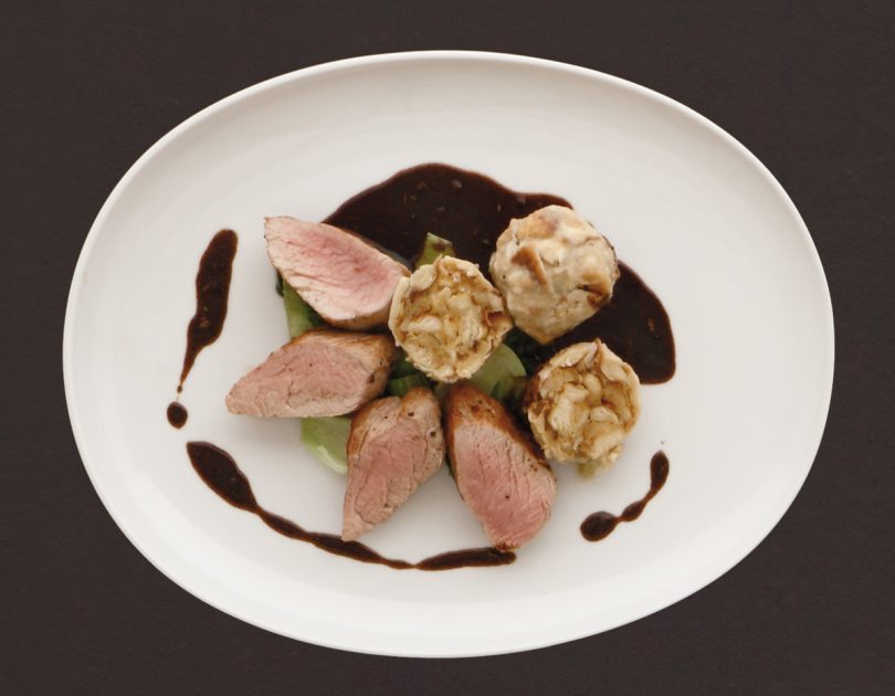 Schweinefilet in Malzbiersauce mit Laugenknödeln