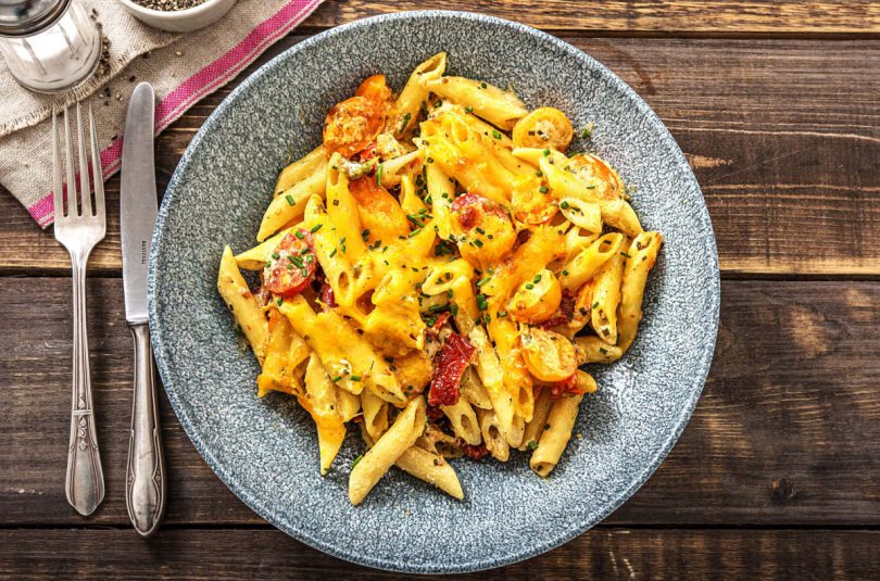 Uberbackene Penne mit getrockneten tomaten Überbackene Penne mit getrockneten Tomaten