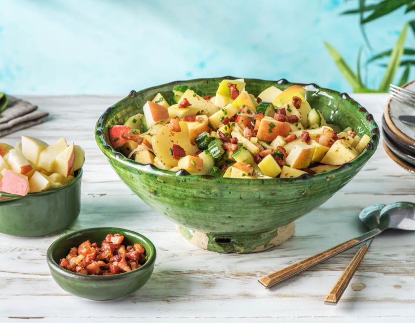 Deftiger Kartoffel-Speck-Salat mit Apfel