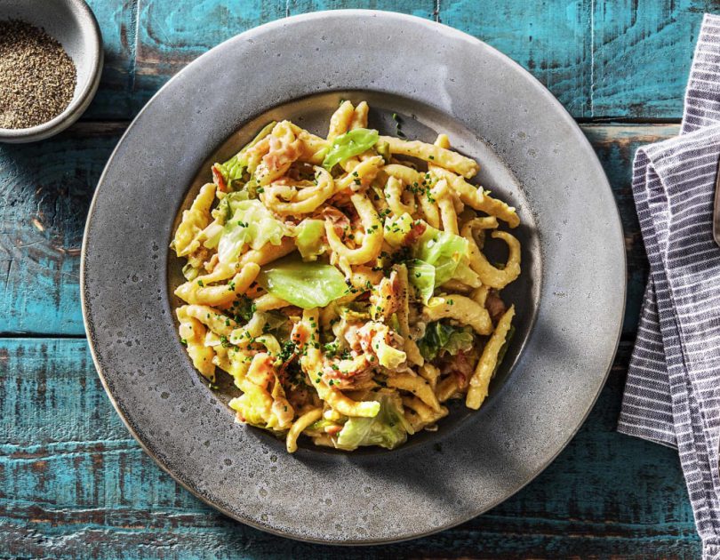 Gebratene Spätzle mit Bacon