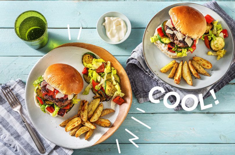 Mediterraner Rindfleischburger