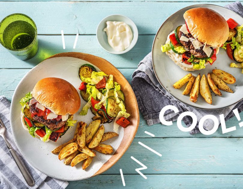 Mediterraner Rindfleischburger