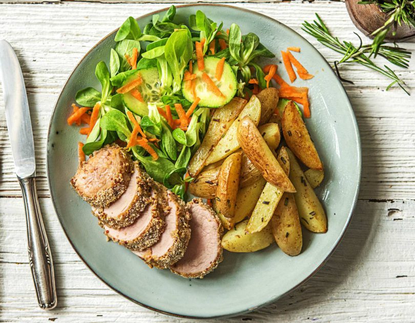 Saftiges Schweinefilet mit Senfkruste