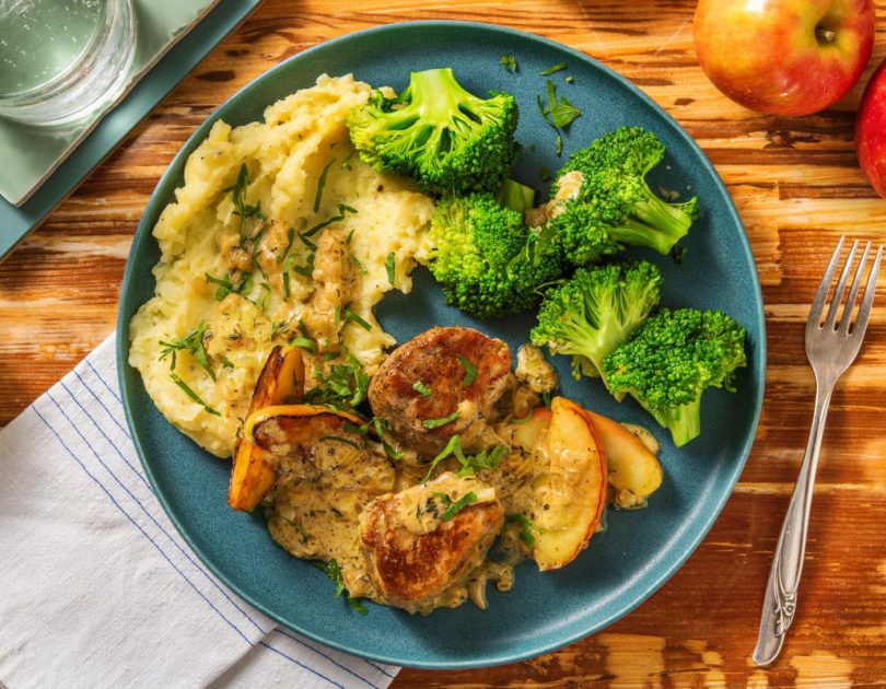 Schweinefilet mit Apfel-Senf-Soße