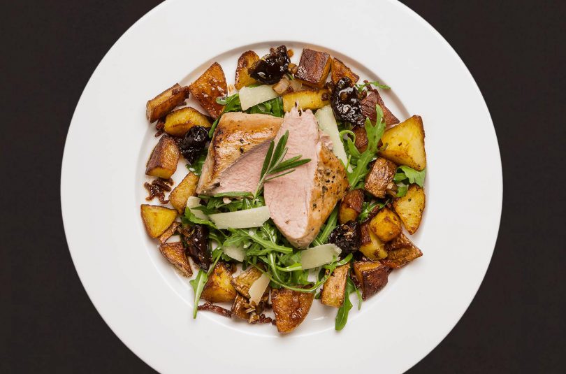 Schweinefilet mit gebackenen Rosmarin-pflaumen