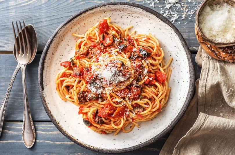 spachetti puttanesca Spaghetti Puttanesca! Pasta mit Kapern