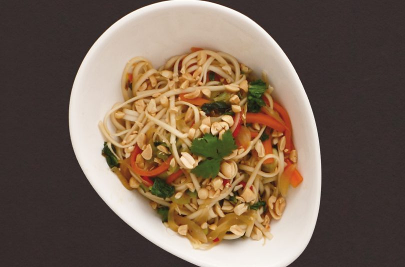 Udon-Nudeln mit frischem Teriyaki Gemuse