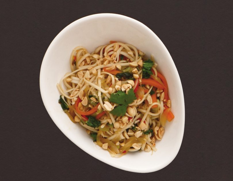 Udon-Nudeln mit frischem Teriyaki Gemuse