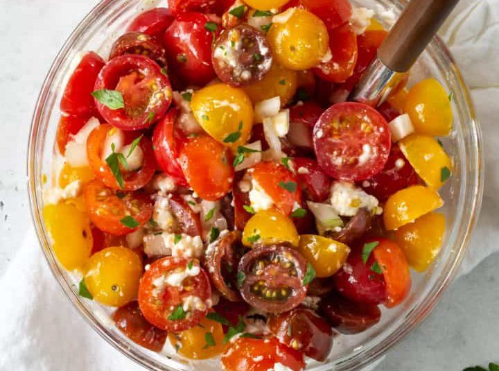 Cherry Tomato Salad with Feta and Olives
