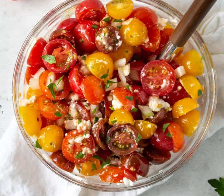 Cherry Tomato Salad with Feta and Olives