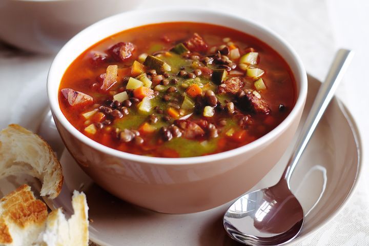 Spanish-Style Lentil and Chroizo Soup