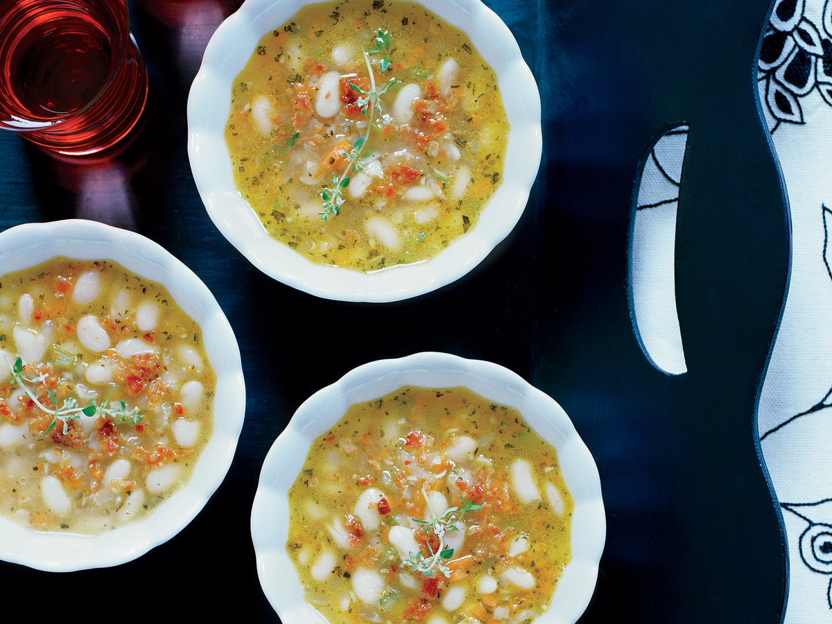 white-bean-soup Greek White Bean Soup