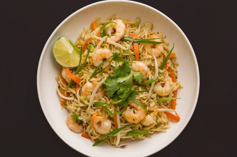 Goreng Udang – Gebratene Nudeln mit Chili-Garnelen