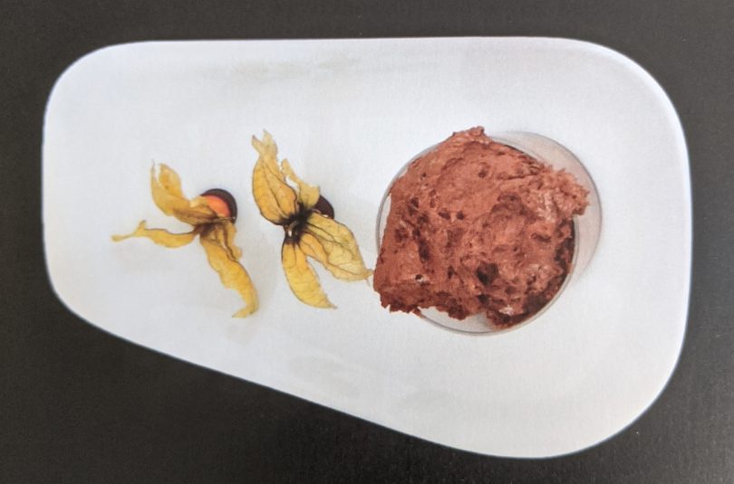 Blitzmousse mit Physalis im Schokoladenüberzug