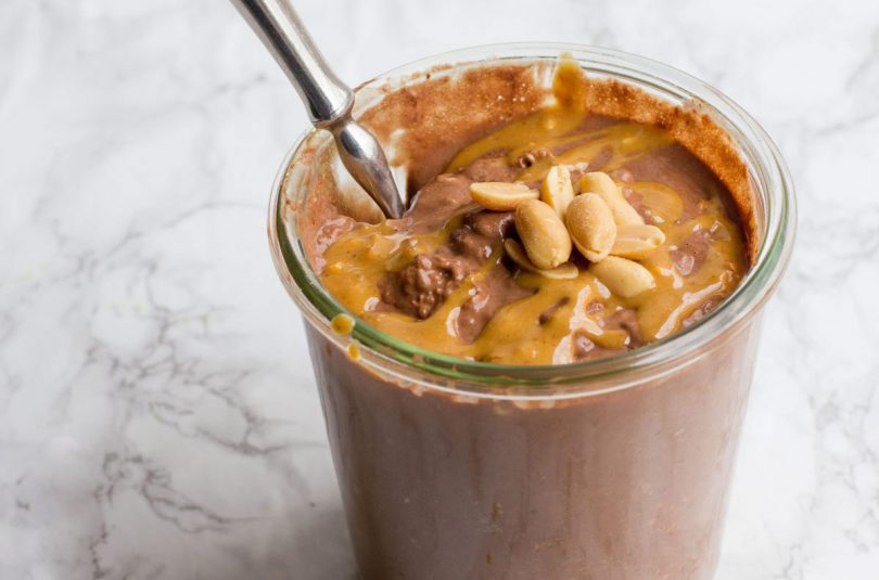 Chocolate Peanut Butter Overnight Oats
