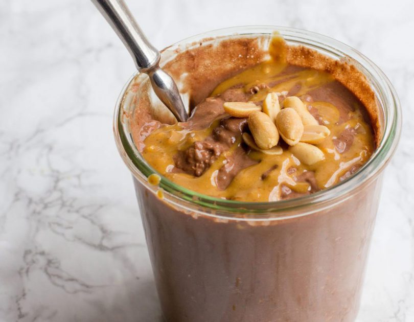 Chocolate Peanut Butter Overnight Oats