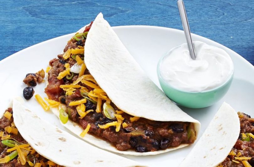 Cheesy Ground Beef Tacos