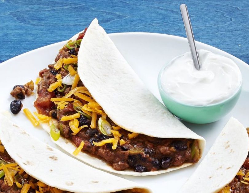 Cheesy Ground Beef Tacos