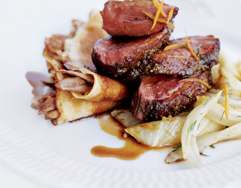 Duck Breast with Braised Fennel and Orange Gremolata