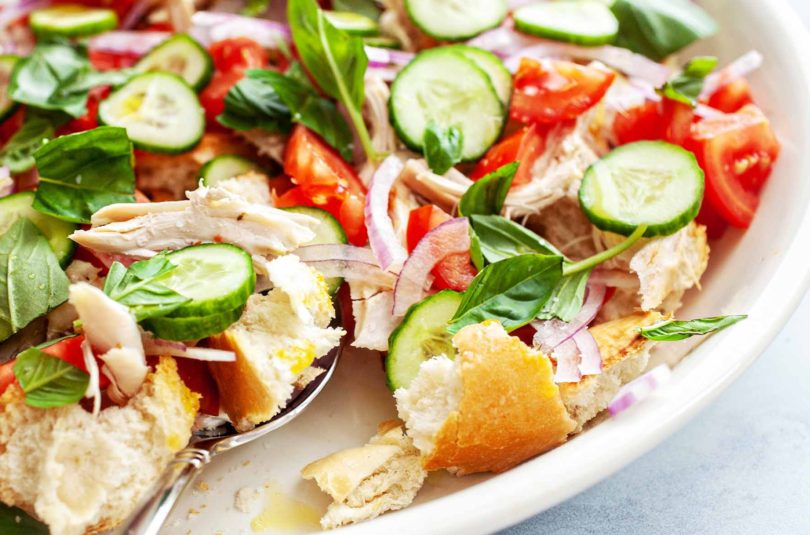 Panzanella with Poached Chicken
