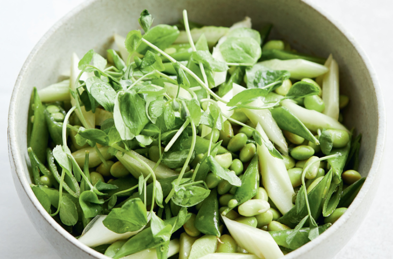 Edamame, Sugar Snap and Celery Salad