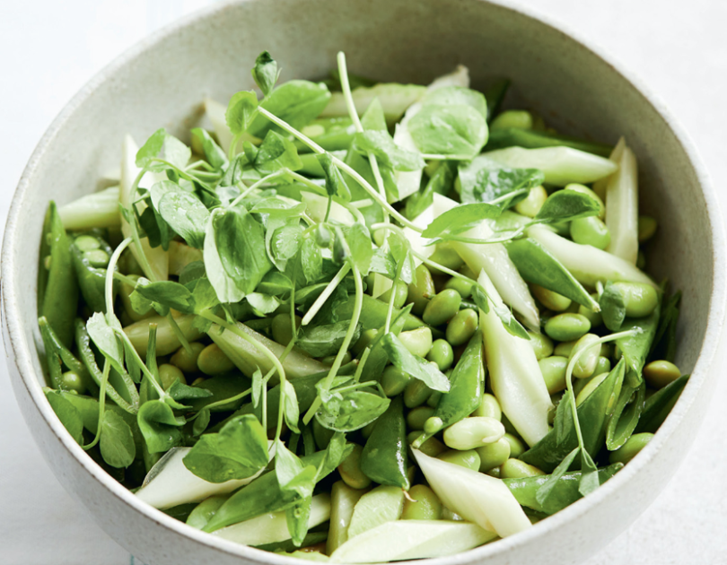 Edamame, Sugar Snap and Celery Salad