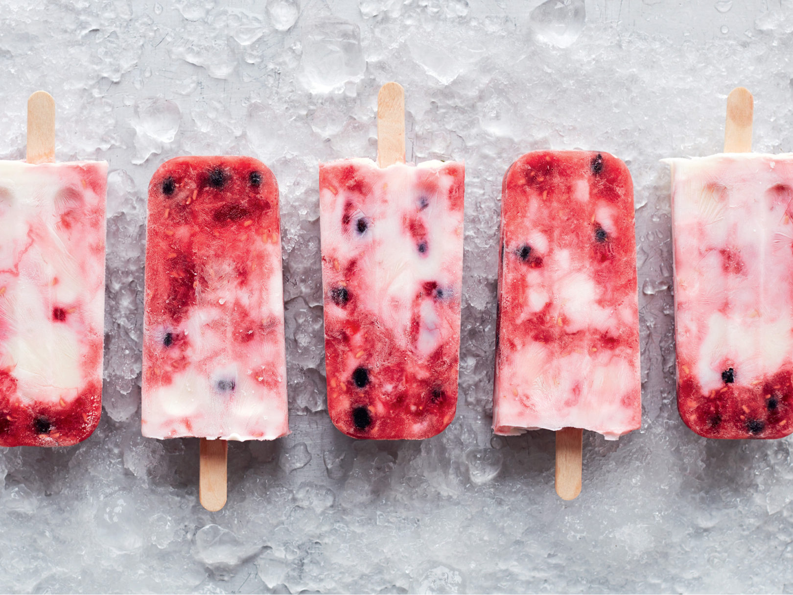 Yoghurt and Berry Ice Lollies
