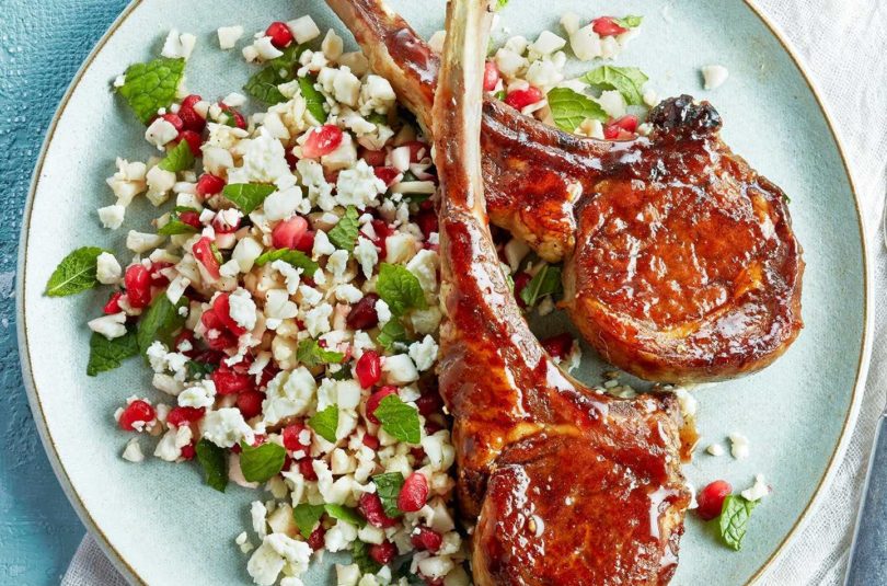 Lamb Steaks with Cauliflower Tabbouleh