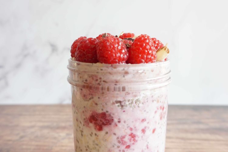 Raspberry and Honey Overnight Oats