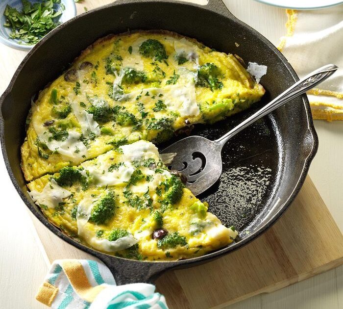 Mediterranean Broccoli & Cheese Omelet