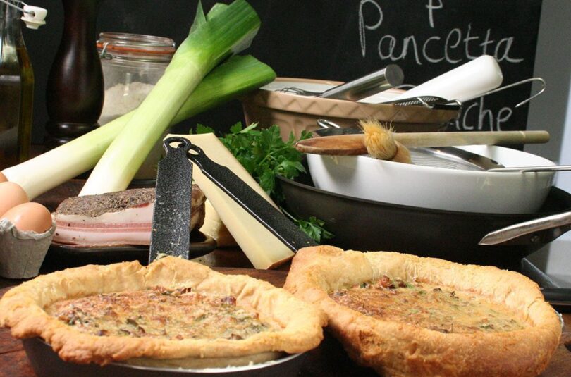 Leek and Pancetta Quiche