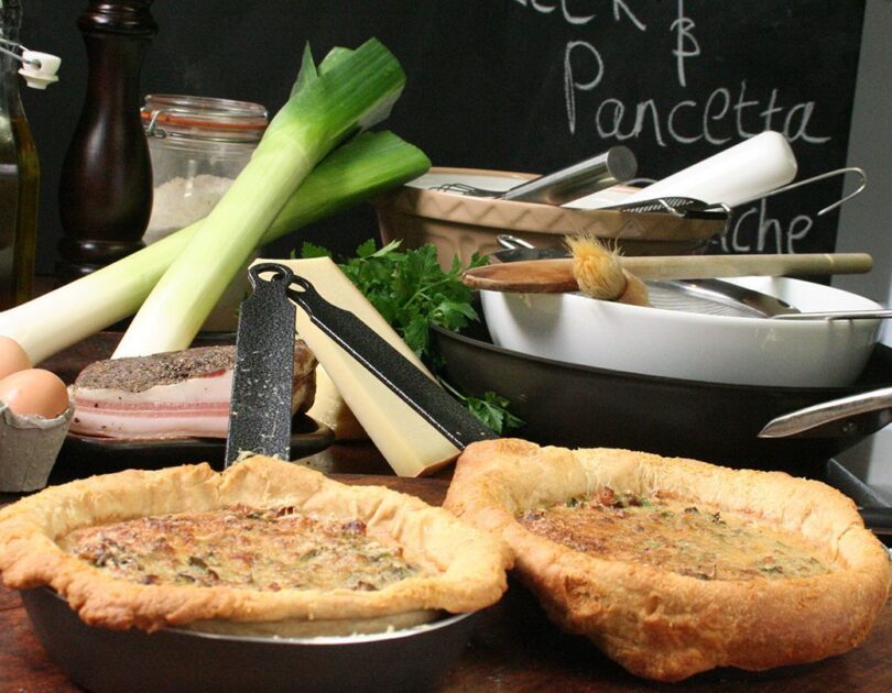 Leek and Pancetta Quiche