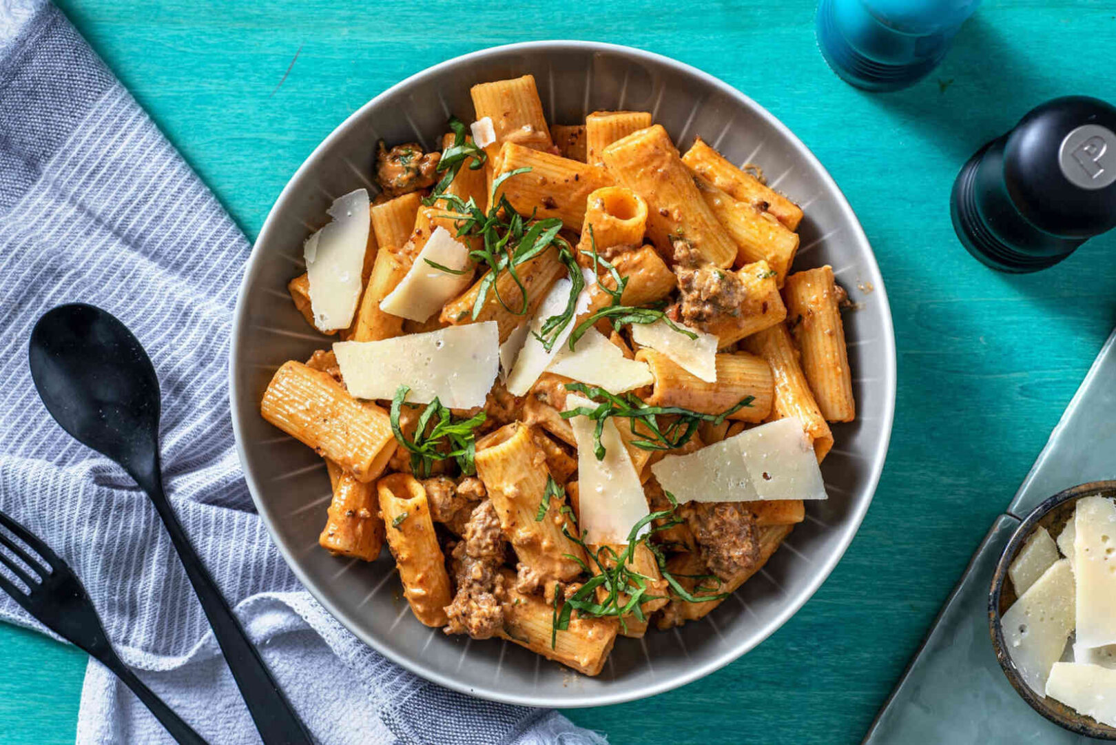 rigatoni-hackfleisch Rigatoni mit Rinderhackfleisch