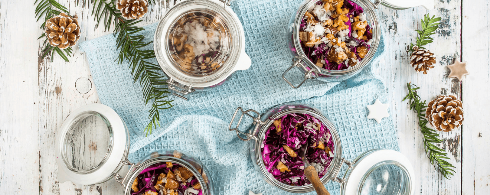 Rotkohlsalat im Glas