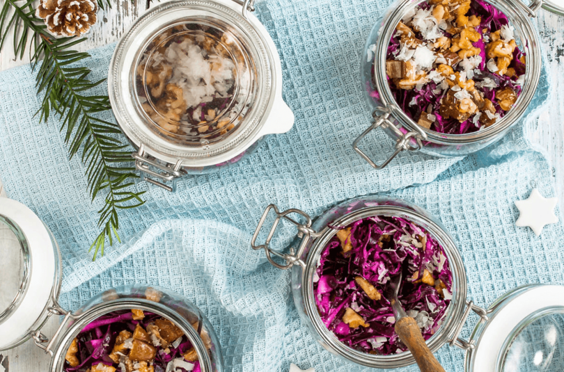 Rotkohlsalat im Glas