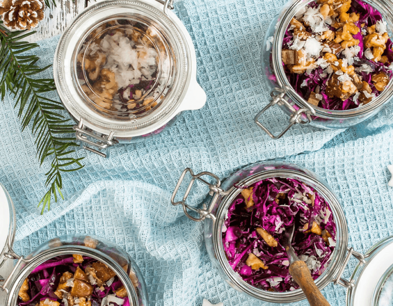 Rotkohlsalat im Glas