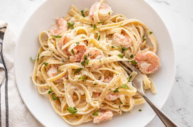Shrimp-Alfredo-Pasta-bowl2 Shrimp Alfredo Pasta