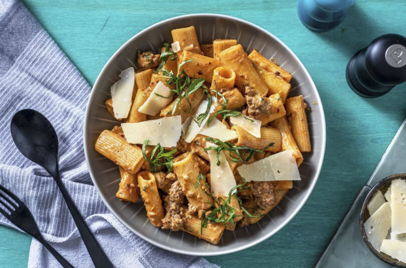 Tomatige Rigatoni Mit Rinderhackfleisch