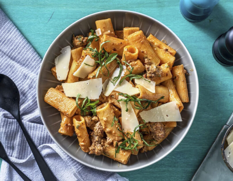 Tomatige Rigatoni Mit Rinderhackfleisch