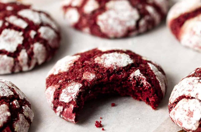 Red Velvet Crinkle Cookie Red Velvet Crinkle Cookie