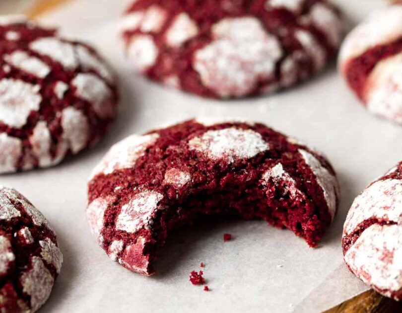 Red Velvet Crinkle Cookie