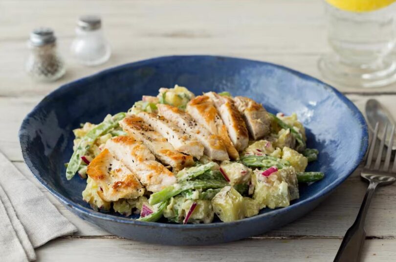 Wholegrain Mustard Potato Salad with Grilled Chicken