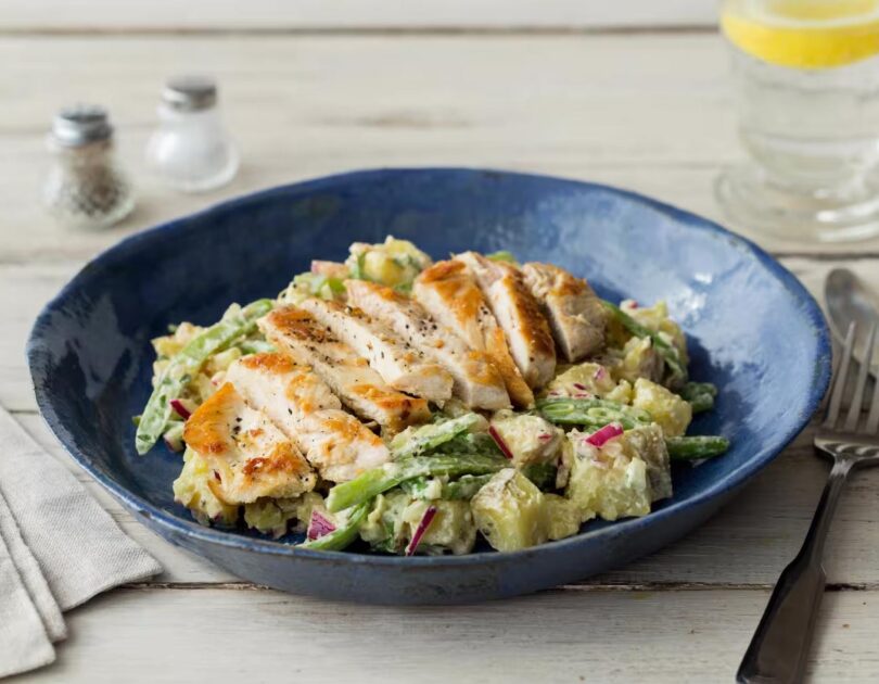 Wholegrain Mustard Potato Salad with Grilled Chicken