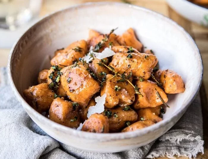 Sweet-Potato-Gnocchi-with-Herbed-White-Wine-Pan-Sauce-1-700x1050 Sweet potato Gnocchi with sage butter
