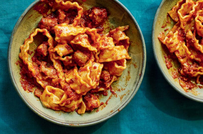 Fennel, Sausage and Harissa Mafalde