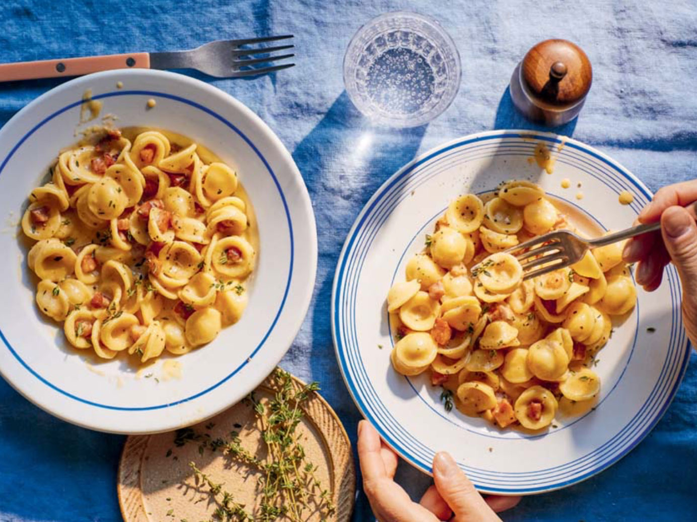 pancetta-ori Pancetta and Gruyère Orecchiette